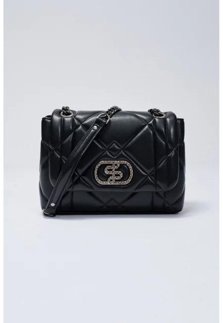 Чанта от еко кожа с презрамки с верижка