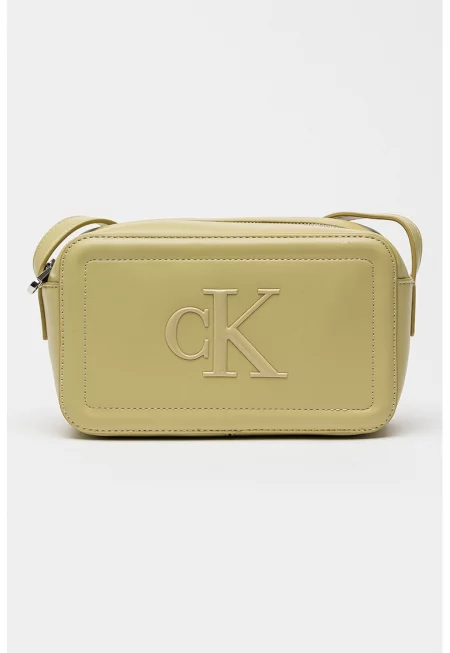 Чанта през рамо от еко кожа и релефно лого