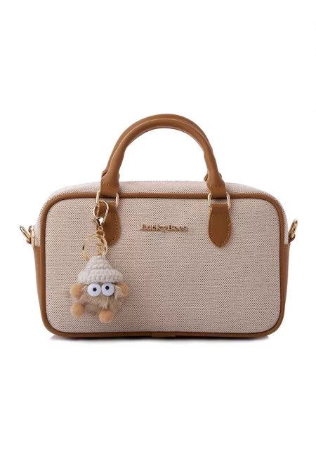 Чанта през рамо с отделяща се презрамка - Кафяв