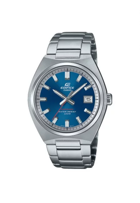 Часовник  Edifice EFB-109D-2AVEF - кварц - сребрист - син циферблат - 39 мм - водоустойчивост 100 м