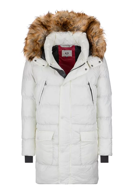 Дълго капитонирано зимно яке с качулка