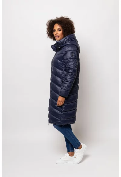 Дълго ватирано зимно яке Nasta с качулка