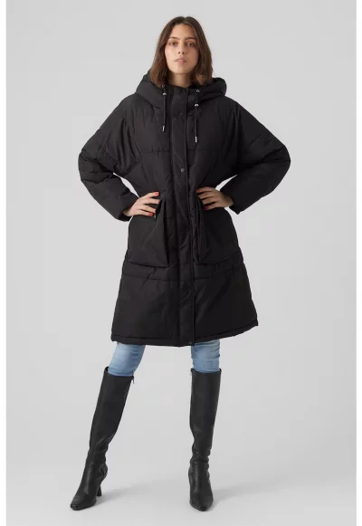 Дълго зимно яке с пришити джобове Elanor