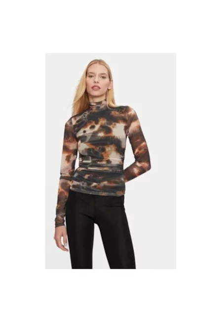 Дамска блуза  304134951 - Рециклиран полиестер - Кафяв