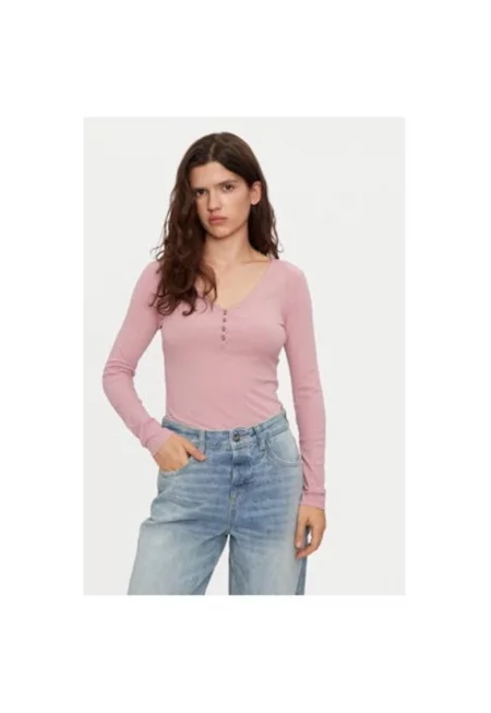 Дамска блуза -  304998317 - Полиестер/Вискоза - Розов - Розово