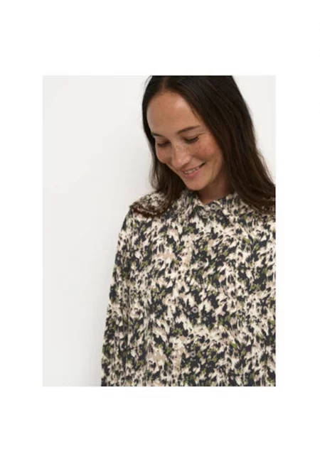 Дамска рокля - кафе - 303582234 - Многоцветна - Вискоза - Многоцветен