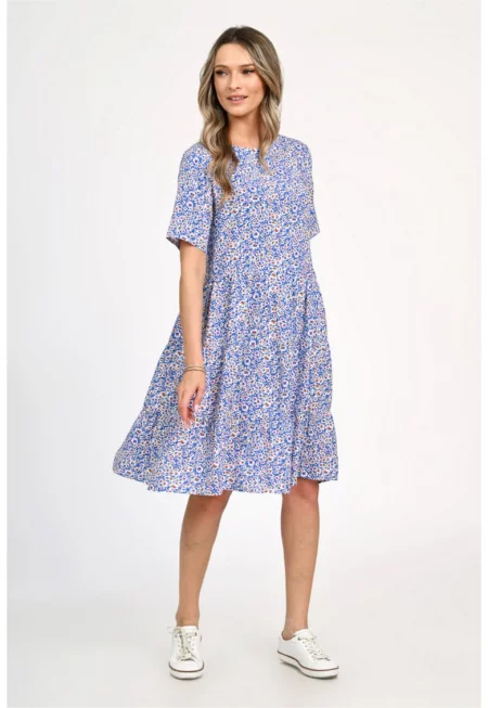Дамска рокля -  Микрофлорална V326