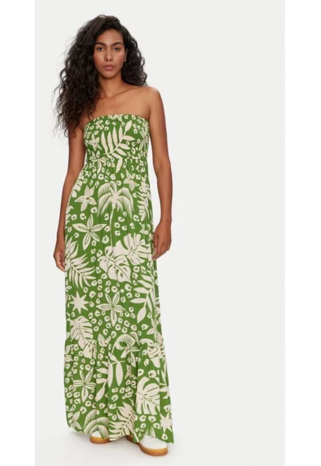 Дамска рокля - само - Зелена - Вискоза