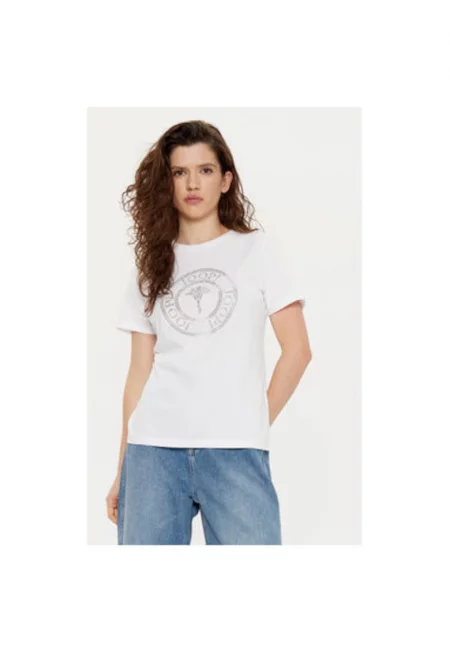 Дамска тениска -  305182722 - Памук - Бяла - Бял