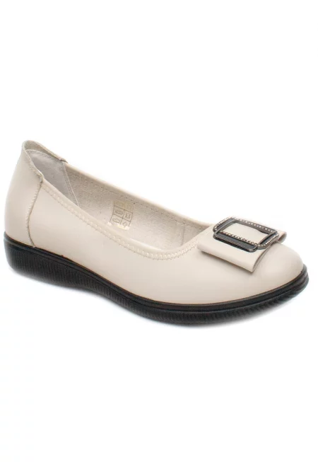 Дамски балетни обувки А130 кремав