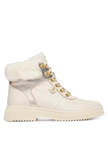 Дамски боти  Offwhite Comb 199 - естествена кожа - бял