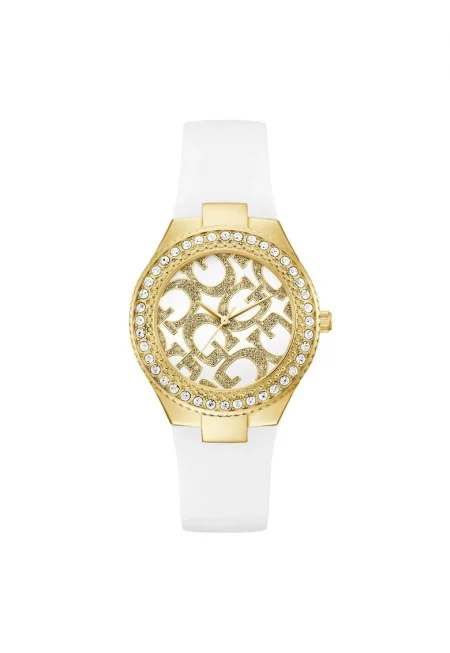 Дамски часовник  U1422L2M 38мм - стоманен корпус - бяла/златна силиконова каишка