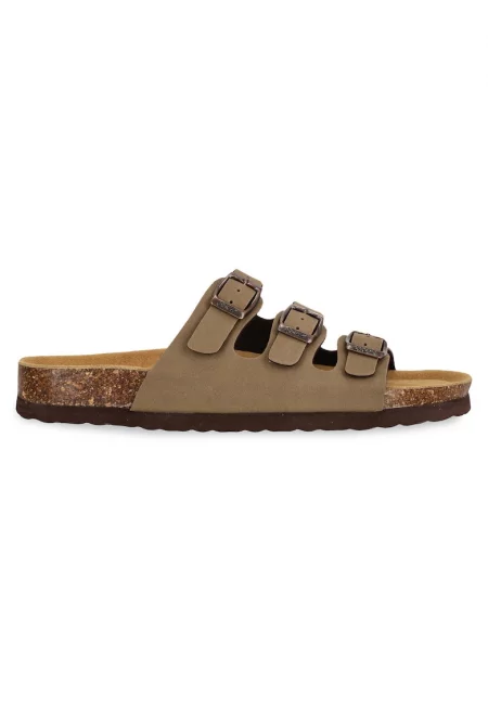 Дамски джапанки - CR192185 -  Екокожа - Бежов - Бежов