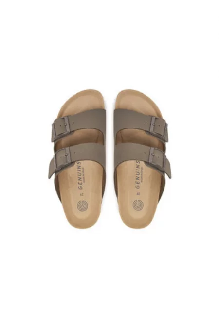 Дамски джапанки - G104361 - Естествена - Еко кожа - Кафяв