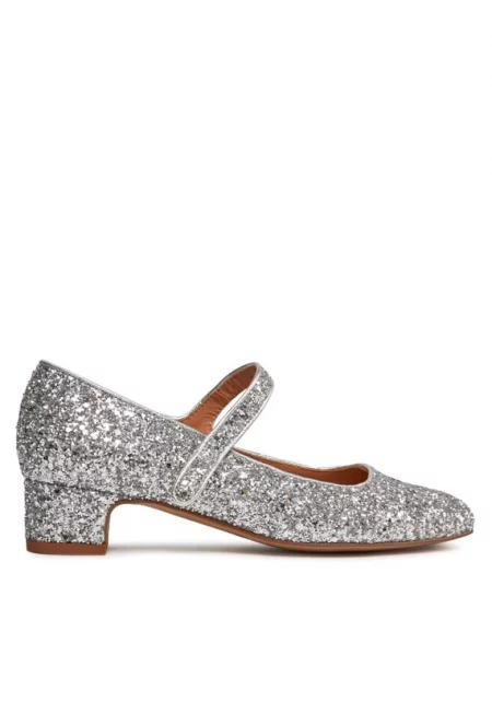 Дамски обувки  303531515 - Текстил - Сребърен