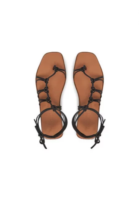 Дамски сандали - NOF SANDAŁY - Балаган - Естествена кожа - Черен