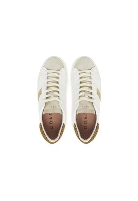 Дамски спортни обувки - W421-HL-CA - DATE - Естествена кожа - Бял