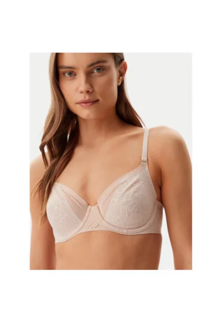 Дамски сутиен -  304889462 - Памук/Еластан - Бежов