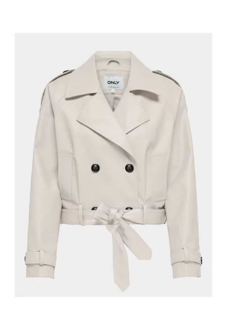 Дамско яке -  Еко кожа - - Сив