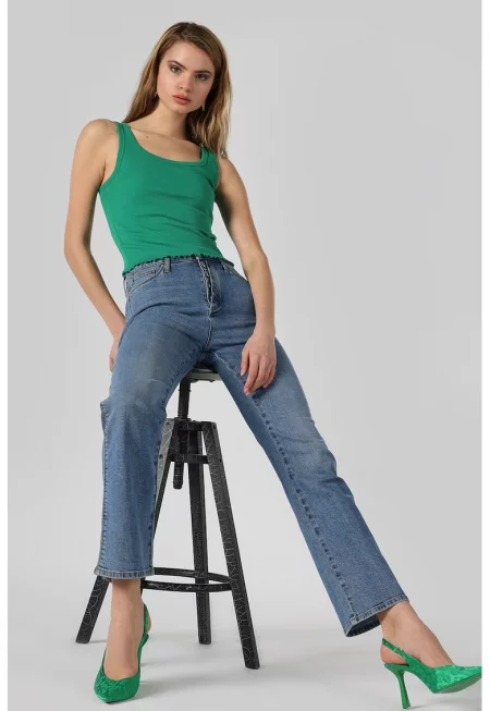 Дънки Mia със стандартна кройка - Светлосин