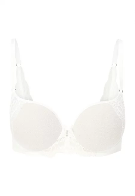 Дантелен подплатен сутиен - Мръснобял
