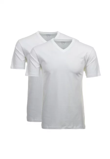 Домашни тениски с шпиц - 2 броя - Бял