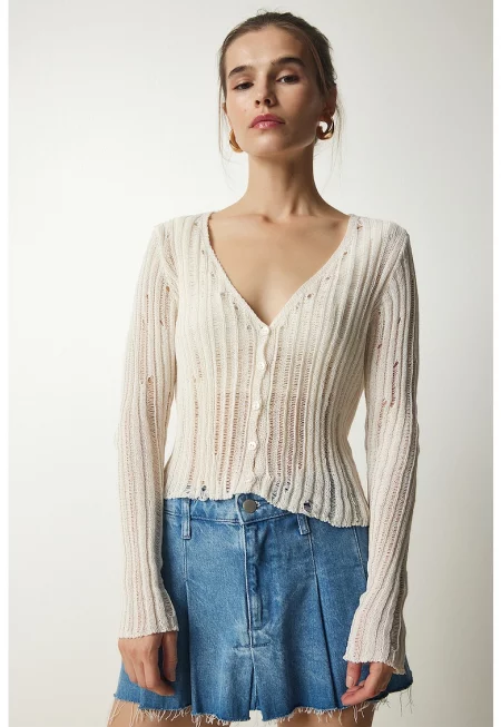 Ефирна жилетка с памук