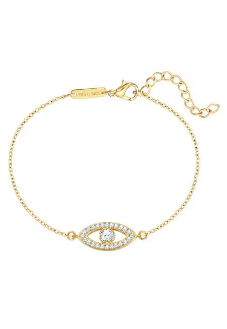 Гривна с 14К злато и циркони - Златист