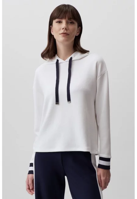 Худи с модал - Бял