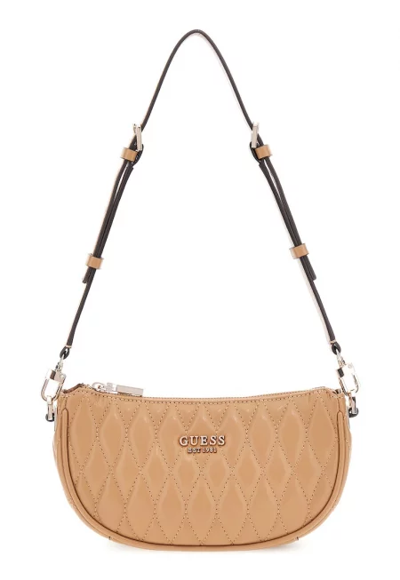 Капитонирана чанта за рамо с регулируема презрамка