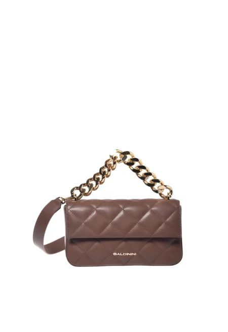 Капитонирана кожена чанта през рамо