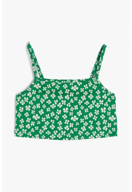 Къс флорален топ