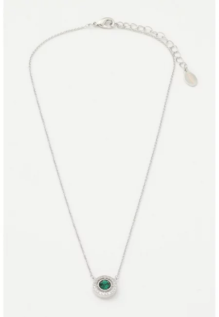 Колие с висулка и циркони