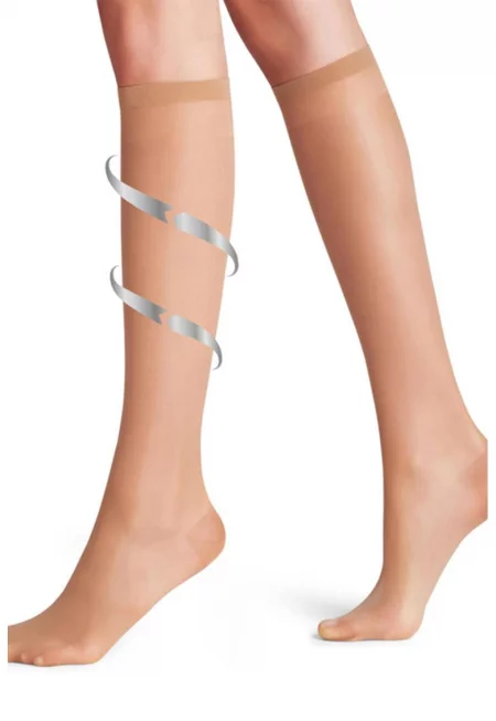 Компресиращи чорапи до коляното Vitalize - 20 дение - Светло бежово