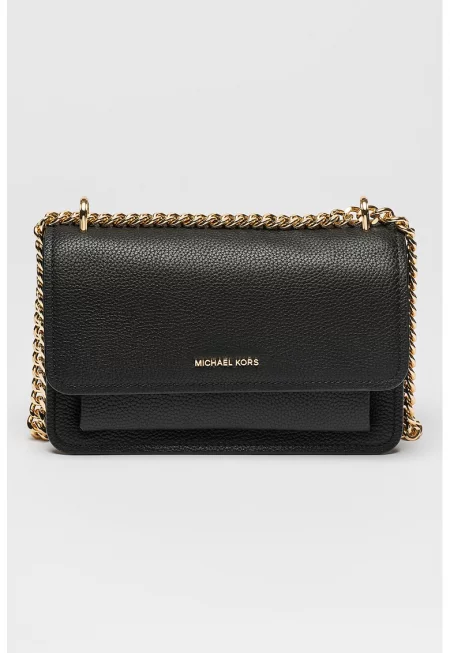 Кожена чанта Claire за рамо - Черен