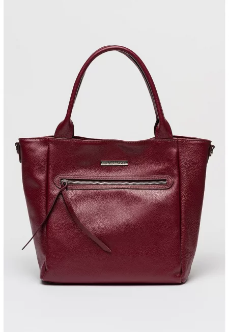 Кожена чанта с отделяща се презрамка