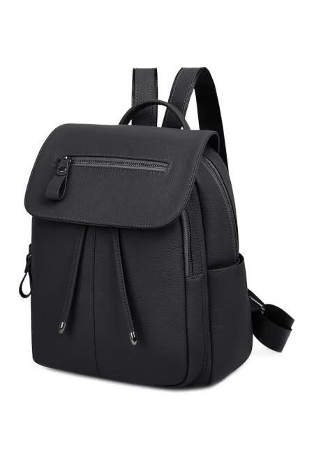 Кожена раница Lowell - Черен