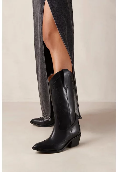 Кожени ботуши - Черен