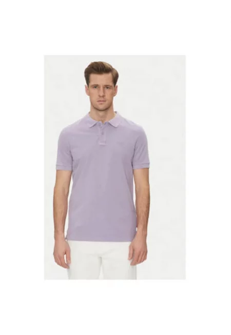 Мъжка поло тениска  10019371 30045619 - Органичен памук - Лилав - Лилав