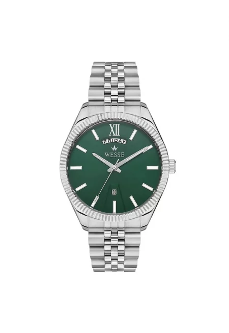 Мъжки часовник  WWG207309 - стоманена каишка - зелен циферблат - 42мм - 5ATM