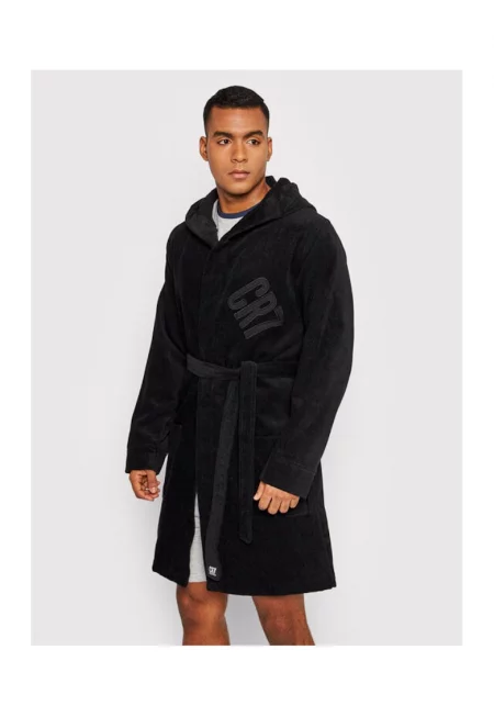 Мъжки халат - Кристиано Роналдо - 209649246 - Памук - Черен - Черен