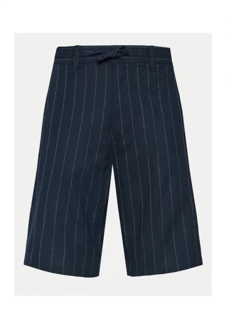 Мъжки къси панталони -  555245 - Тъмносин - Лен