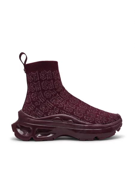 Мрежести спортни обувки Master с лесно обуване - Тъмночервен