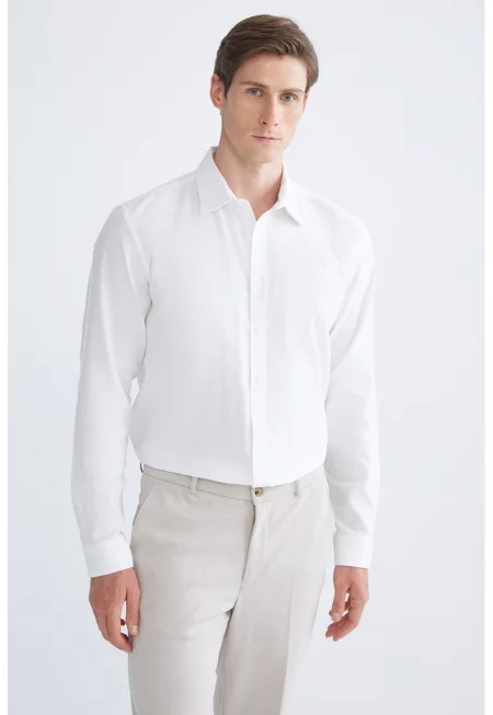 Памучна риза с дълги ръкави