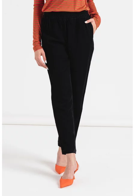 Панталон със стеснен крачол и еластична талия - Ултрамарин синьо