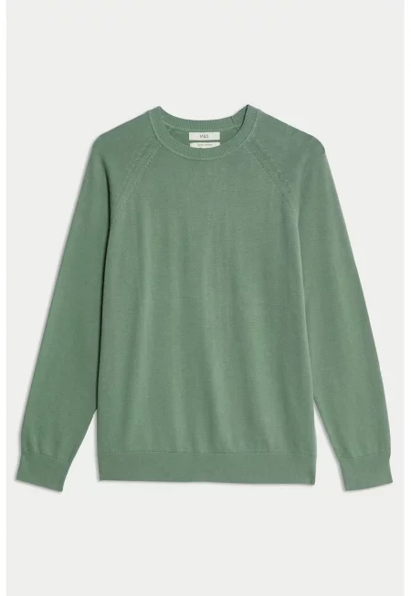 Пуловер с овално деколте