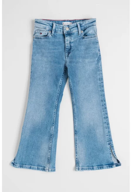 Разкроени дънки с регулируема талия