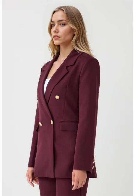 Сако с джобове с капаче - Бордо