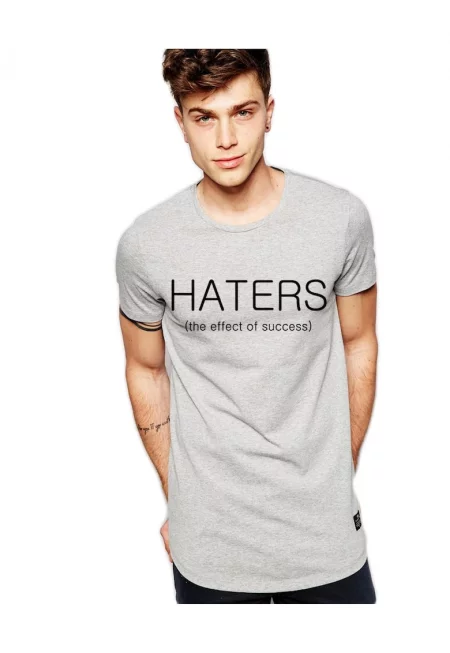 Сива мъжка тениска - Haters