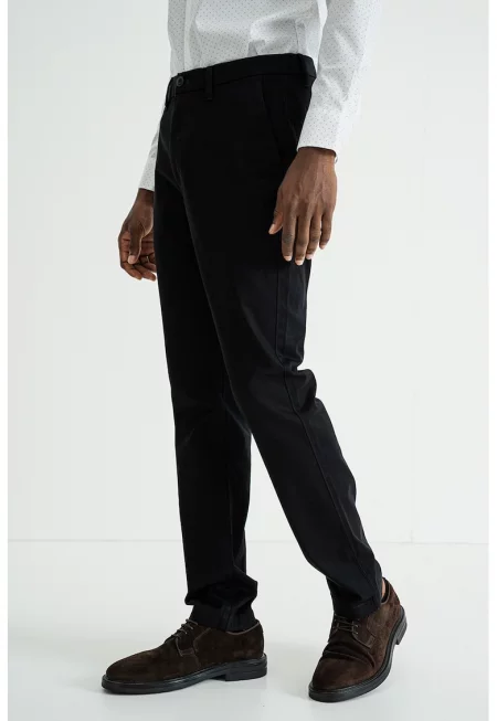 Слим чино панталон - Черен